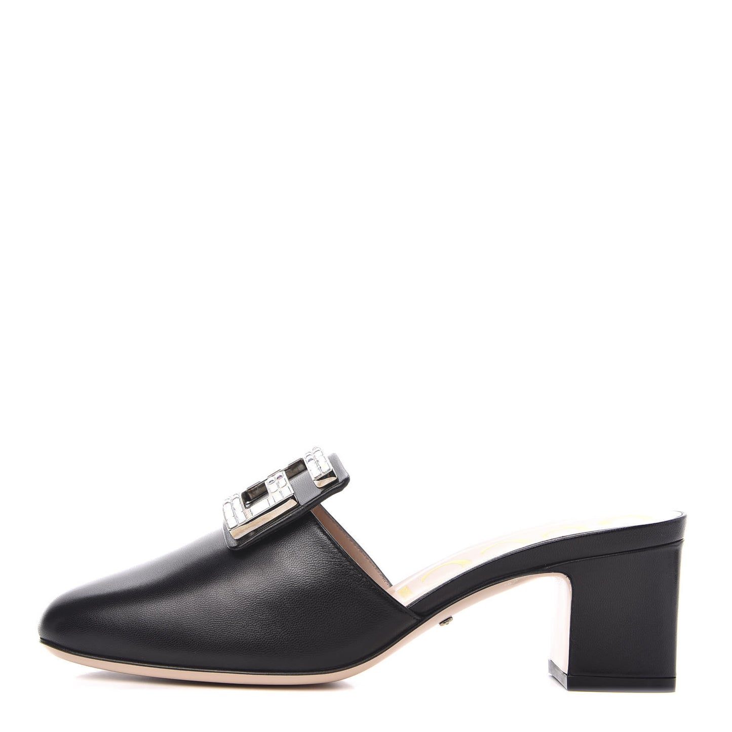 Malaga Kid Crystal Square G Madelyn Mules 37 Black