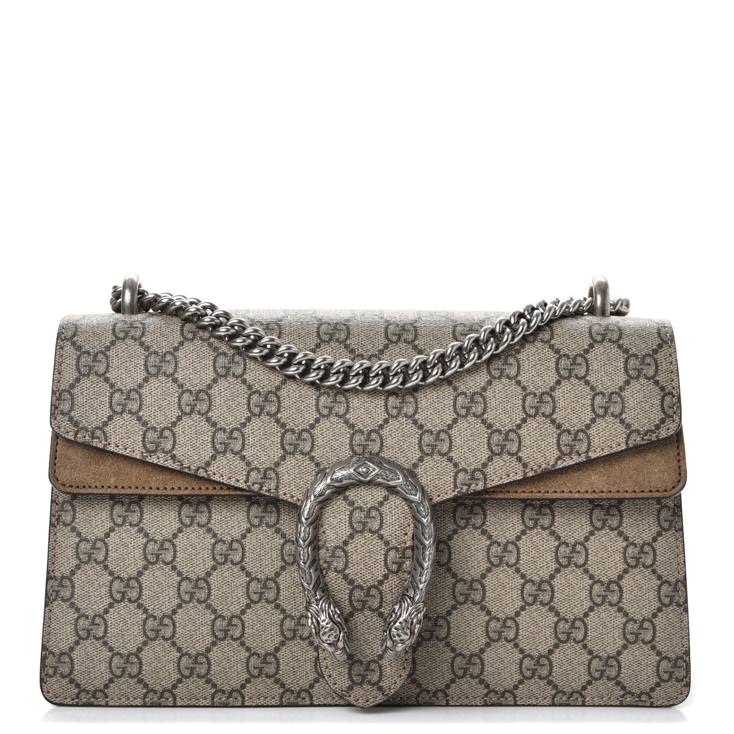 Gucci GG Supreme Monogram Small Dionysus Shoulder Bag Taupe 1 of 8