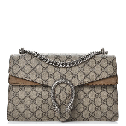 Gucci GG Supreme Monogram Small Dionysus Shoulder Bag Taupe 1 of 8