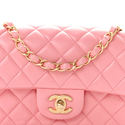 Chanel Lambskin Quilted Mini Rectangular Flap Pink 7 of 11