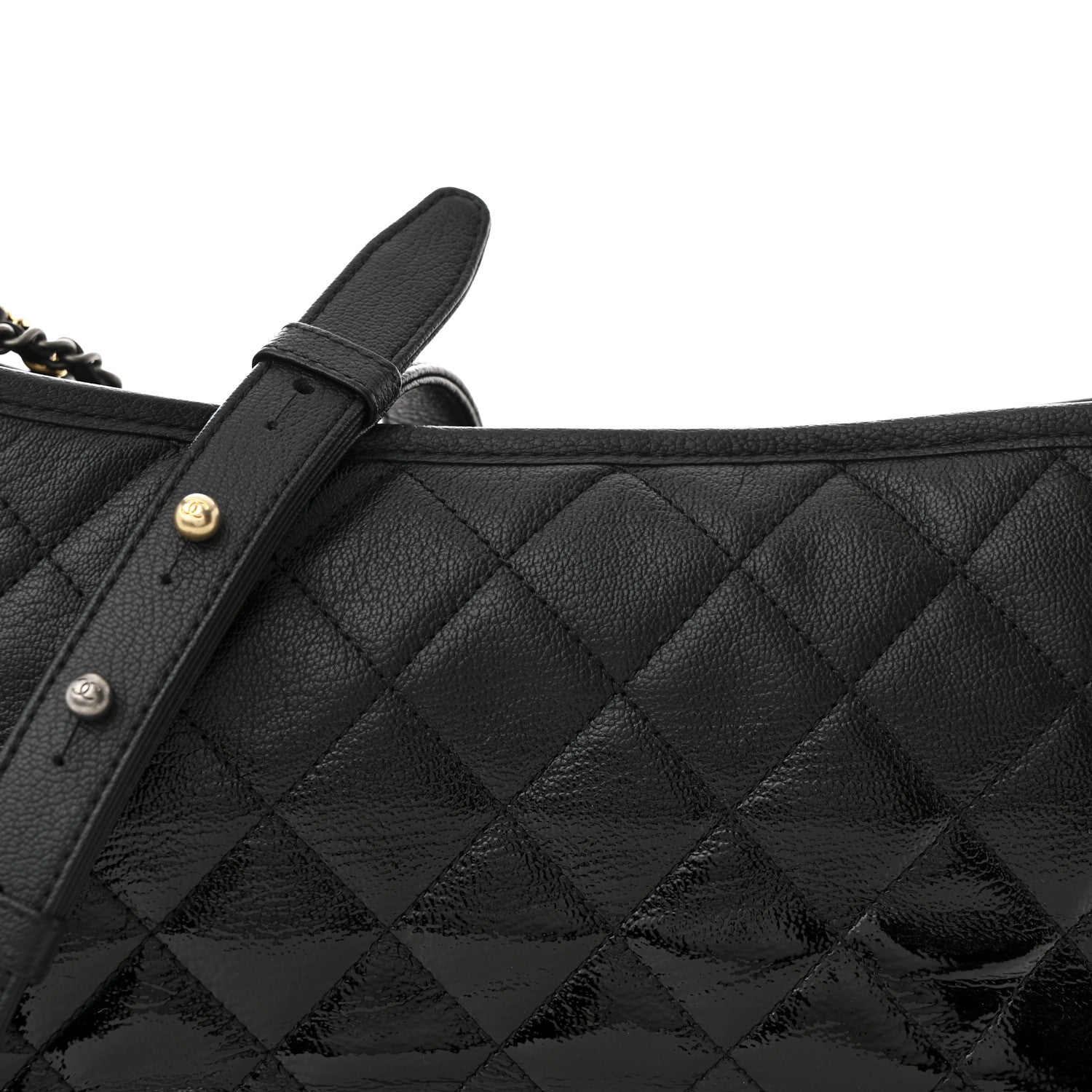 Chanel Aged Calfskin Quilted Medium Gabrielle Hobo Black 8 of 10
