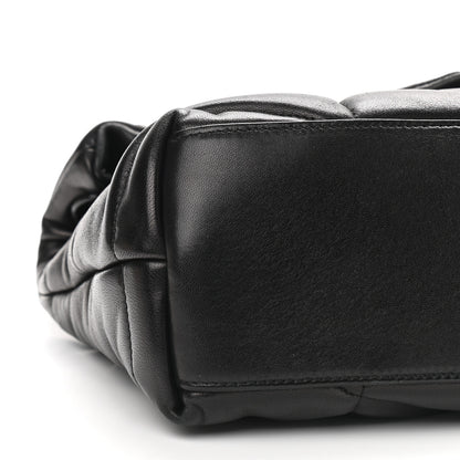 Saint Laurent Lambskin Quilted Small Loulou Puffer Monogram Chain Satchel Black 8 of 9