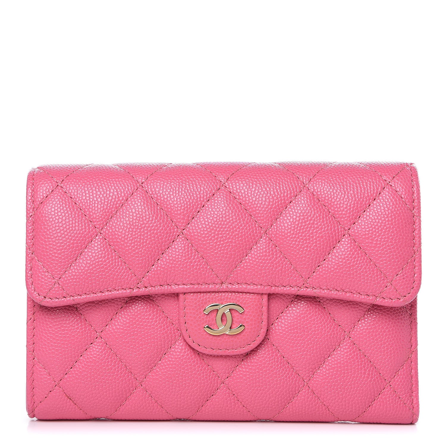 Chanel Caviar Quilted Medium Flap Wallet Pink 1 of 11