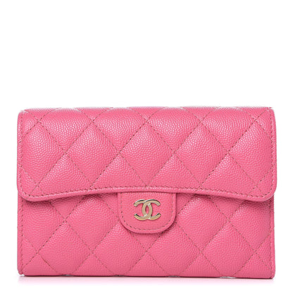Chanel Caviar Quilted Medium Flap Wallet Pink 1 of 11