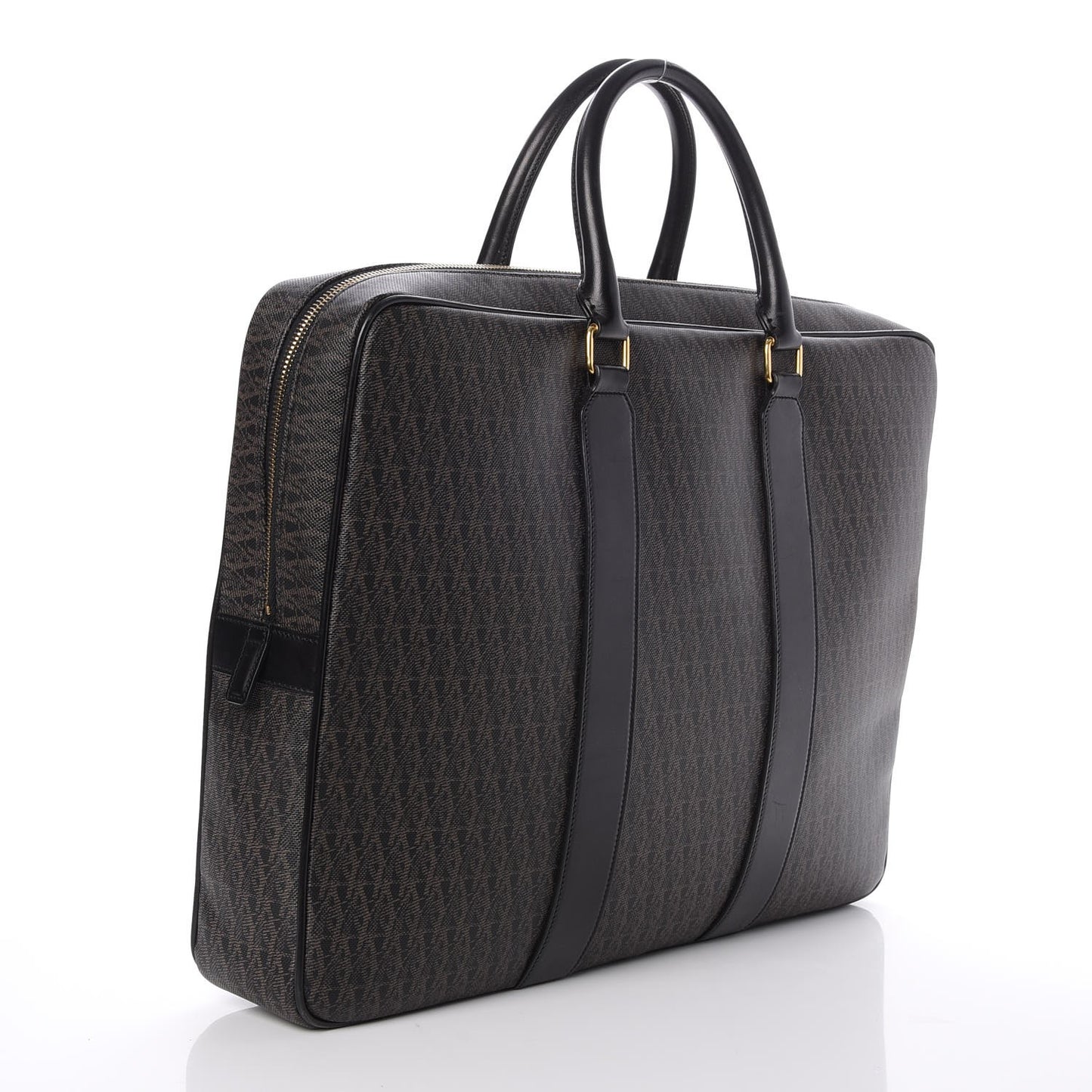 Toile Classic Monogram Flat Briefcase Black