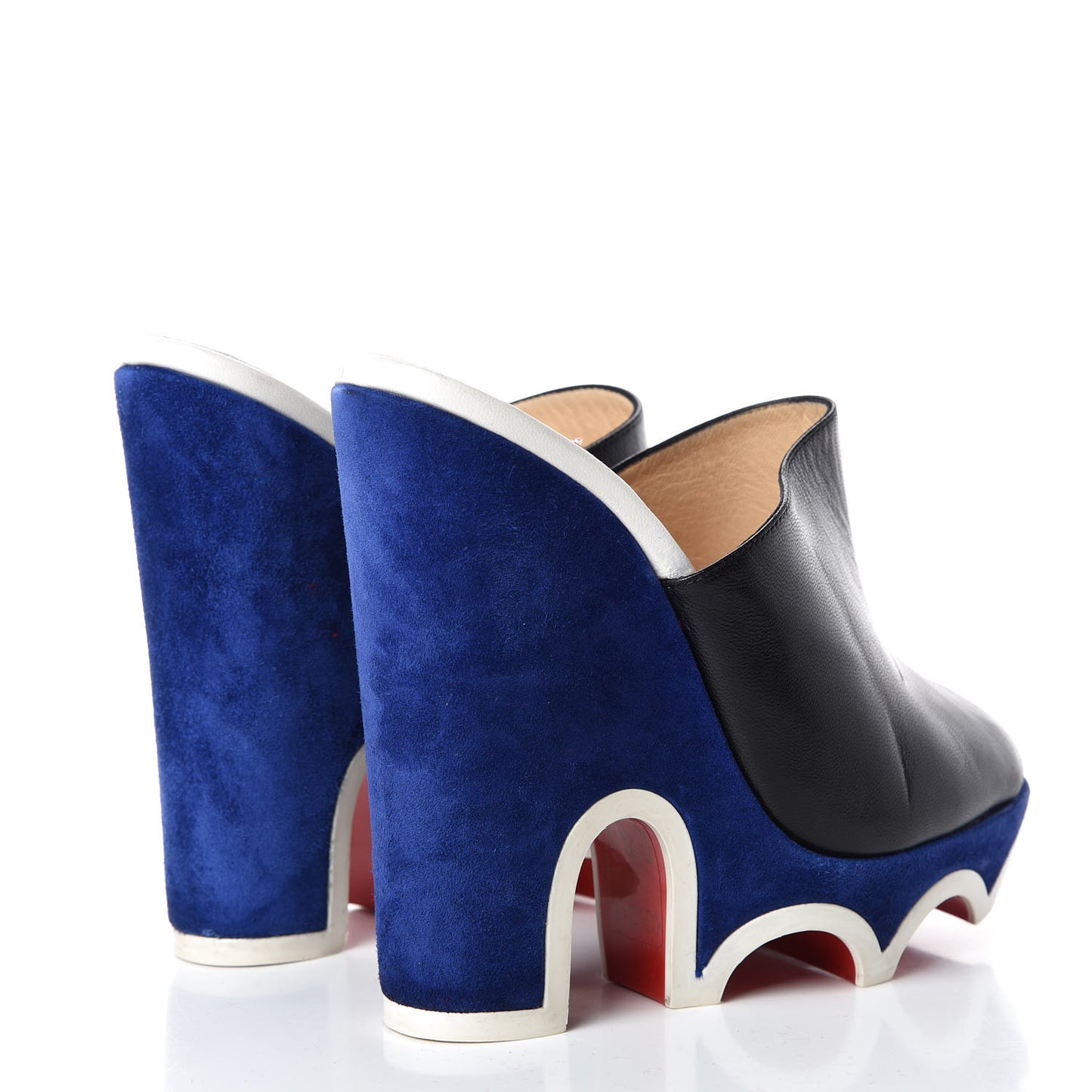Nappa Suede Mulacramp 140 Sandals 38 Black Blue
