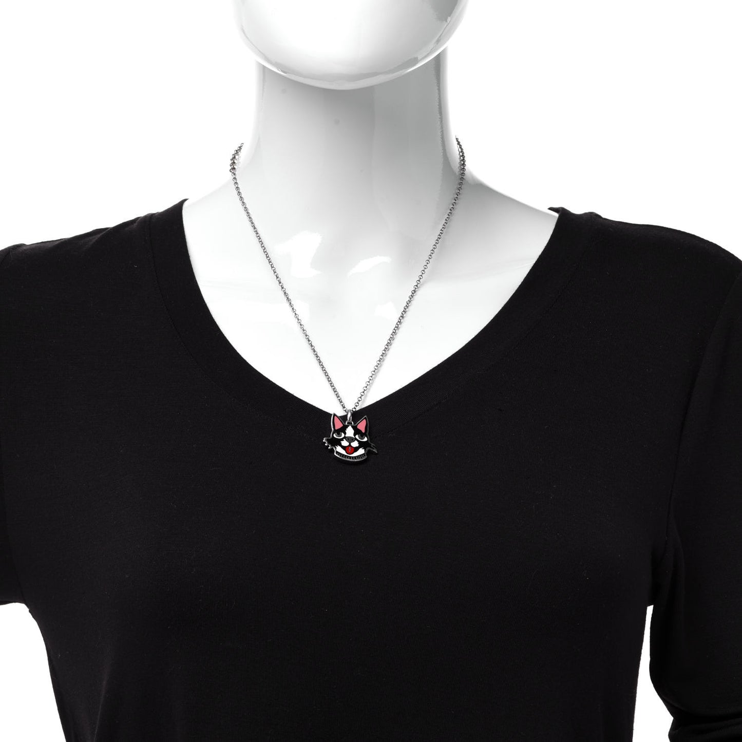 Sterling Silver Enamel Bosco Pendant Necklace