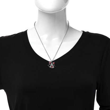 Gucci Sterling Silver Enamel Bosco Pendant Necklace 2 of 7