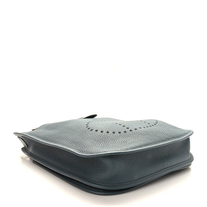 Hermes Taurillon Clemence Evelyne III PM Bleu Orage 4 of 10
