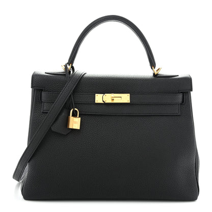 Hermes Togo Kelly Retourne 32 Black 1 of 12