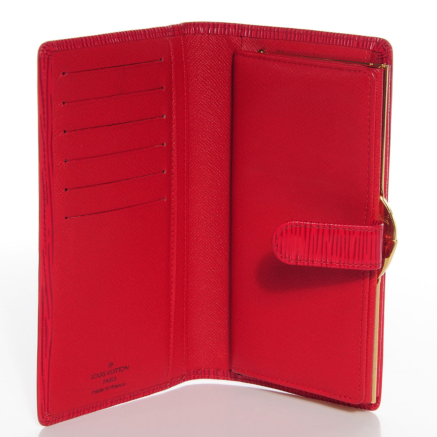 Louis Vuitton Epi Continental French Purse Wallet Rouge 5 of 7