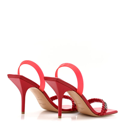 Givenchy Nappa Polyurethane G Woven Slingback 90mm Sandals 41 Dark Red 5 of 9