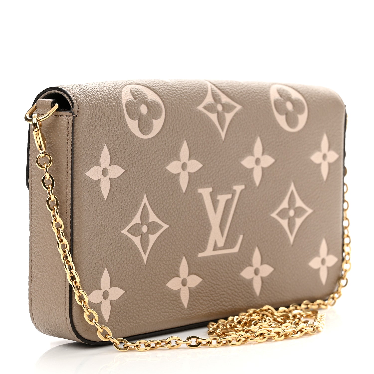 Louis Vuitton Empreinte Monogram Giant Felicie Pochette Tourterelle Creme 3 of 9