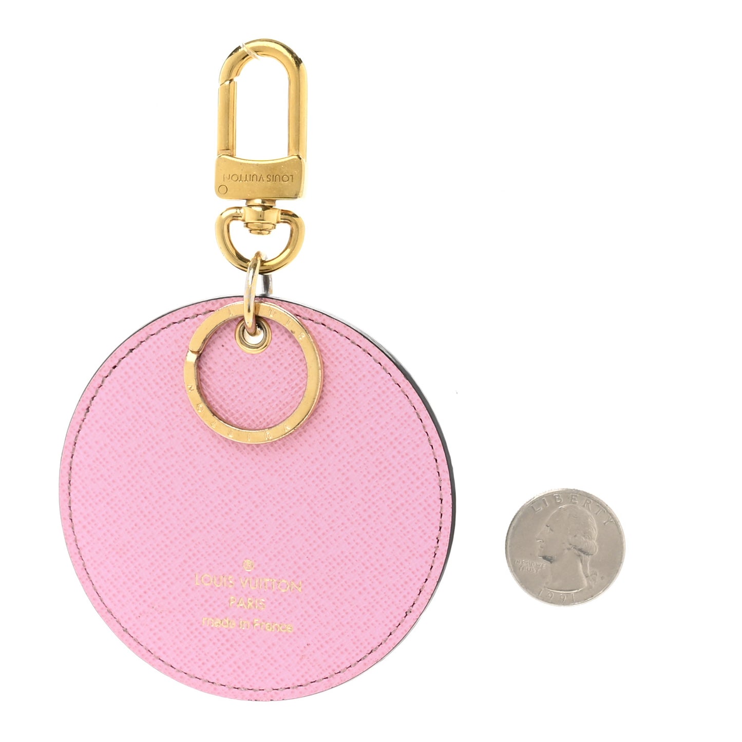Monogram 2022 Christmas Animation Paris Bag Charm Key Ring Pink