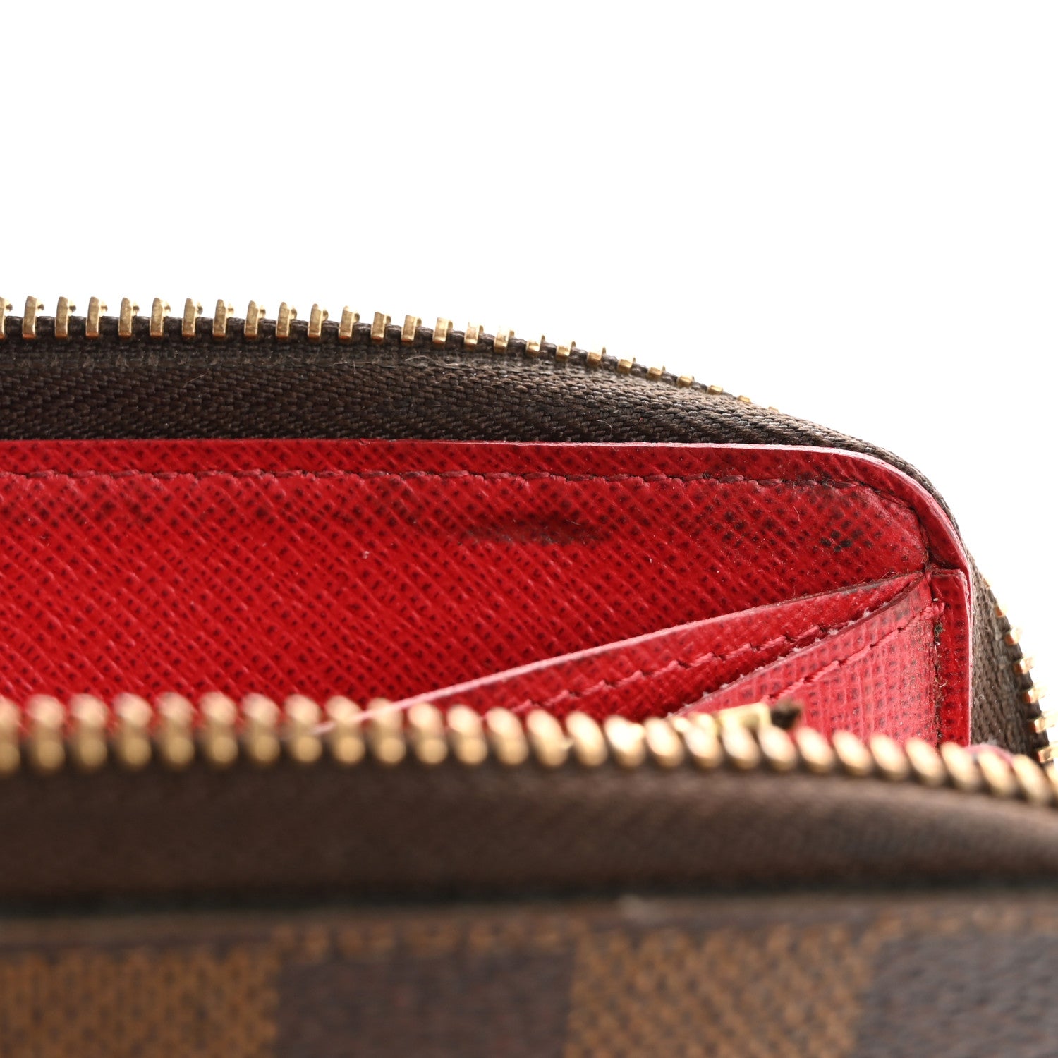 Louis Vuitton Damier Ebene Clemence Wallet Cherry 8 of 13