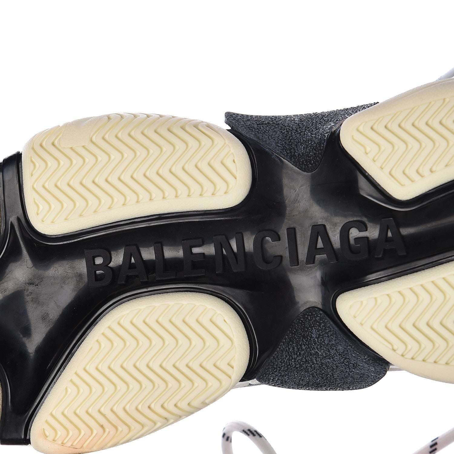 Balenciaga Fabric Mesh Womens Triple S Sneakers 40 Rose Fluo Black White 8 of 10