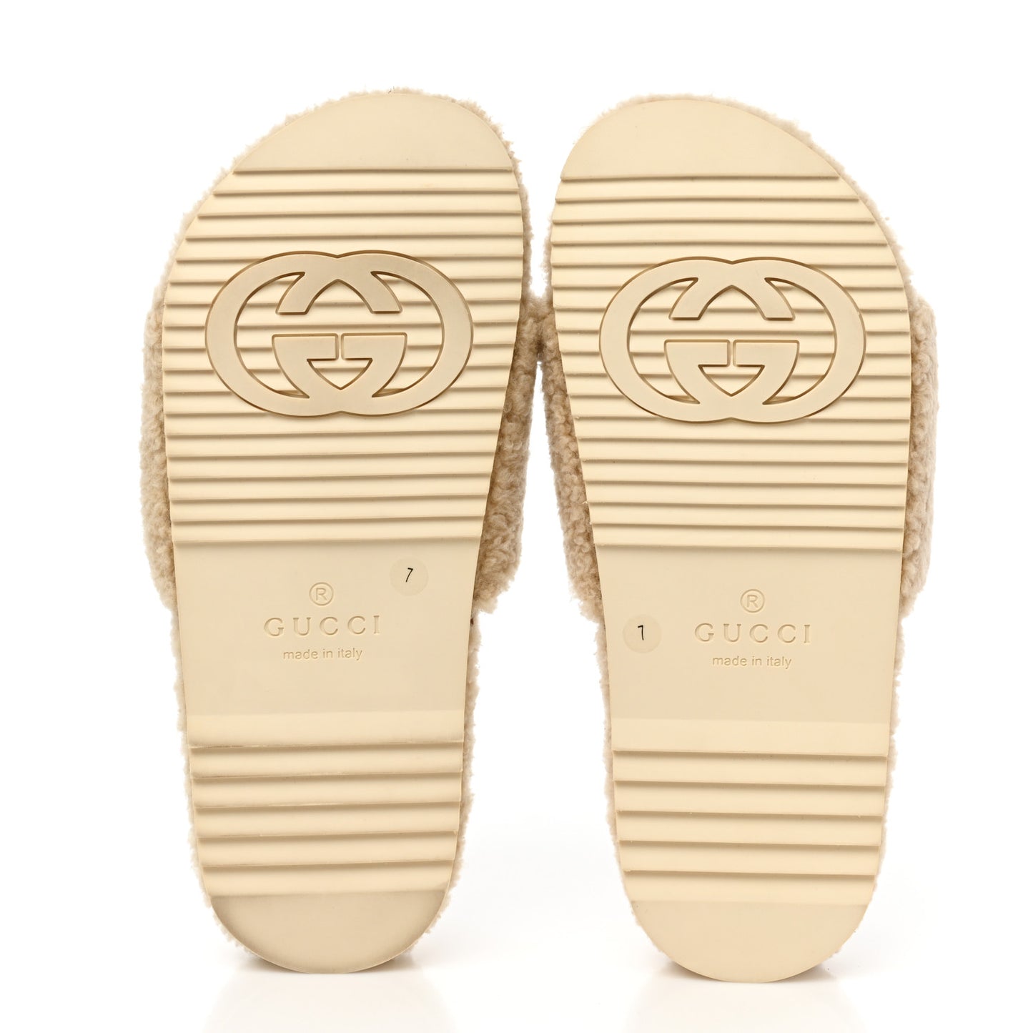 X THE NORTH FACE Shearling Wool Mens Slide Sandals 7 Butterscotch