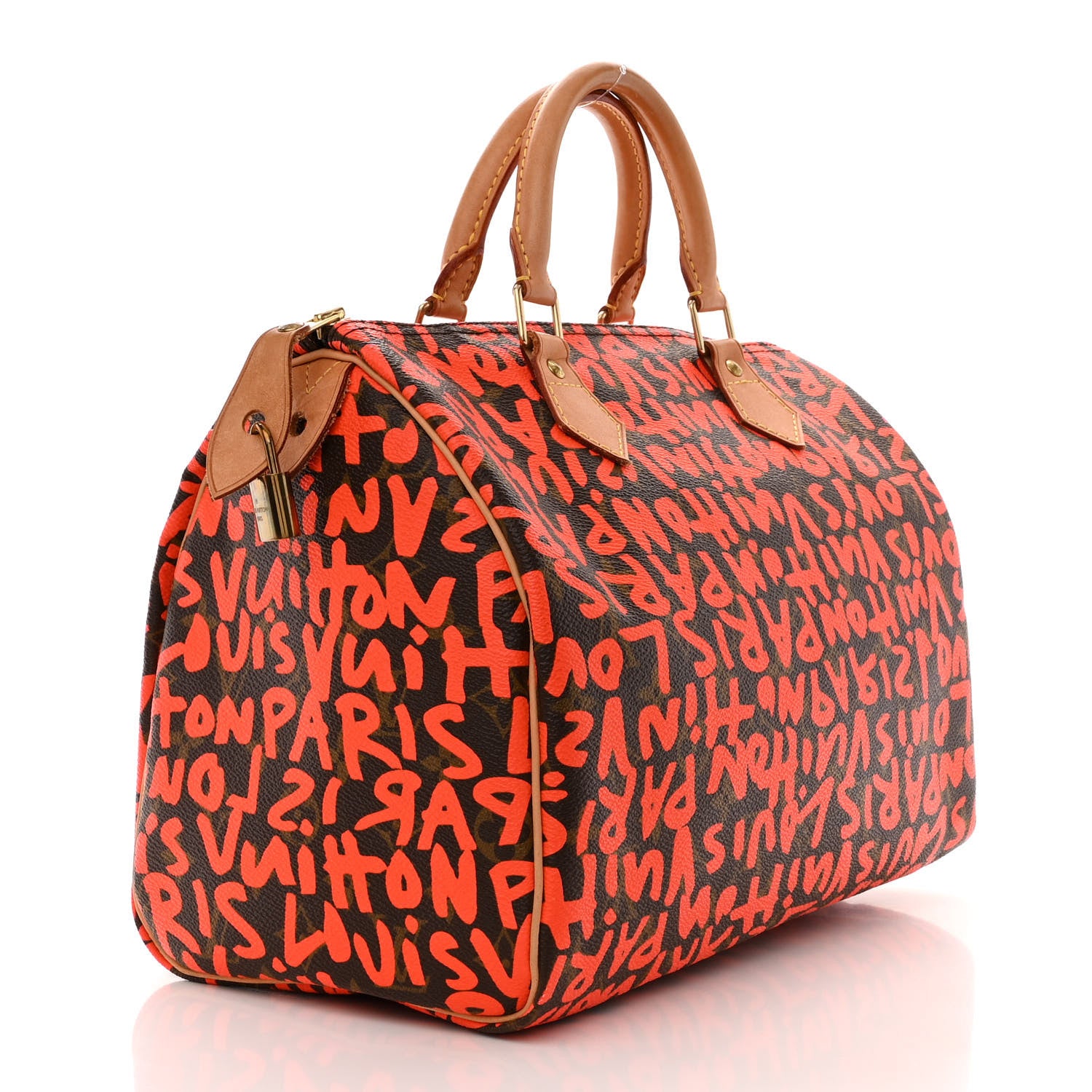 Louis Vuitton Monogram Graffiti Speedy 30 Orange 3 of 14