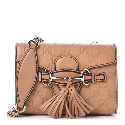 Gucci Guccissima Mini Emily Chain Shoulder Bag Camelia 1 of 11