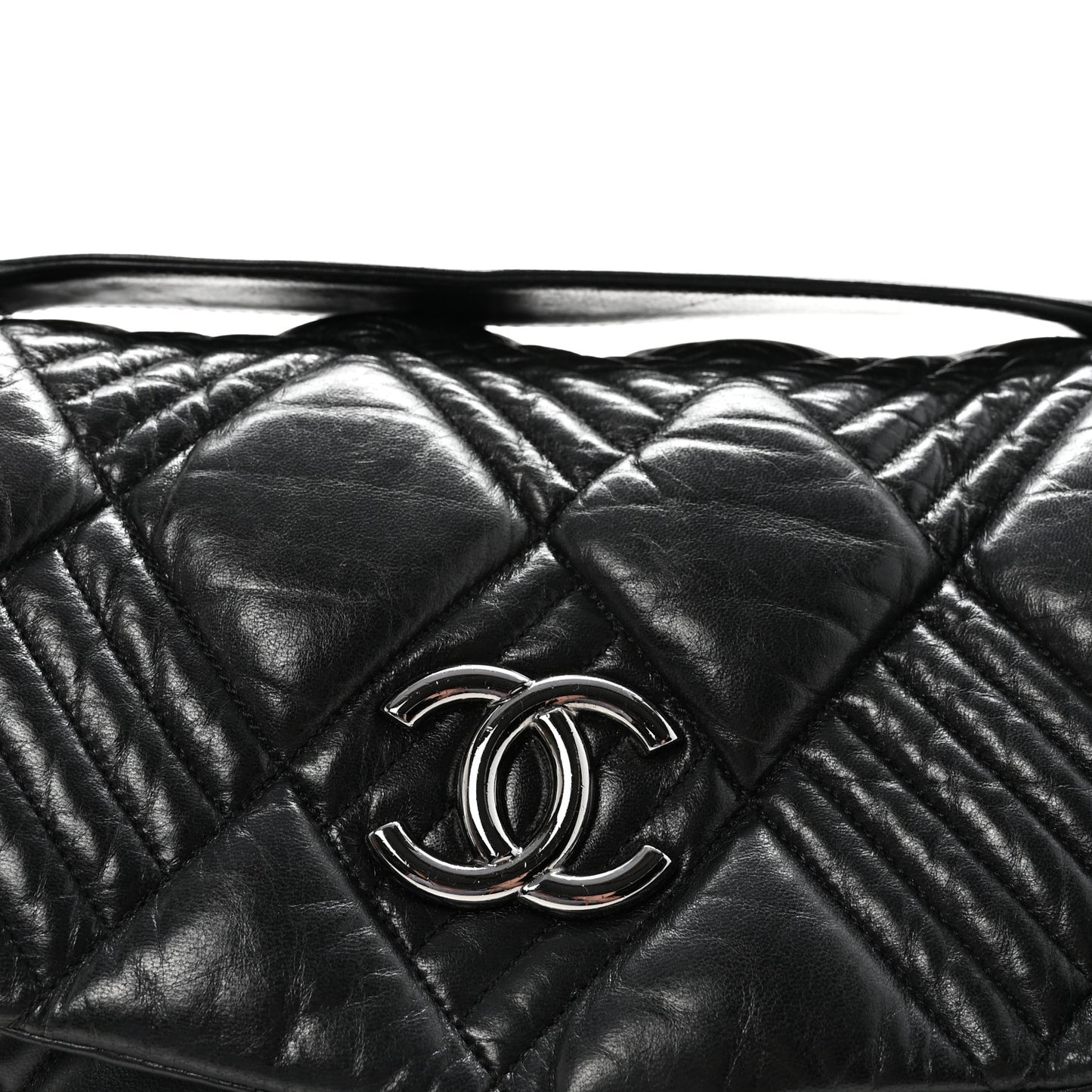 Lambskin In and Out XL Maxi Flap Black