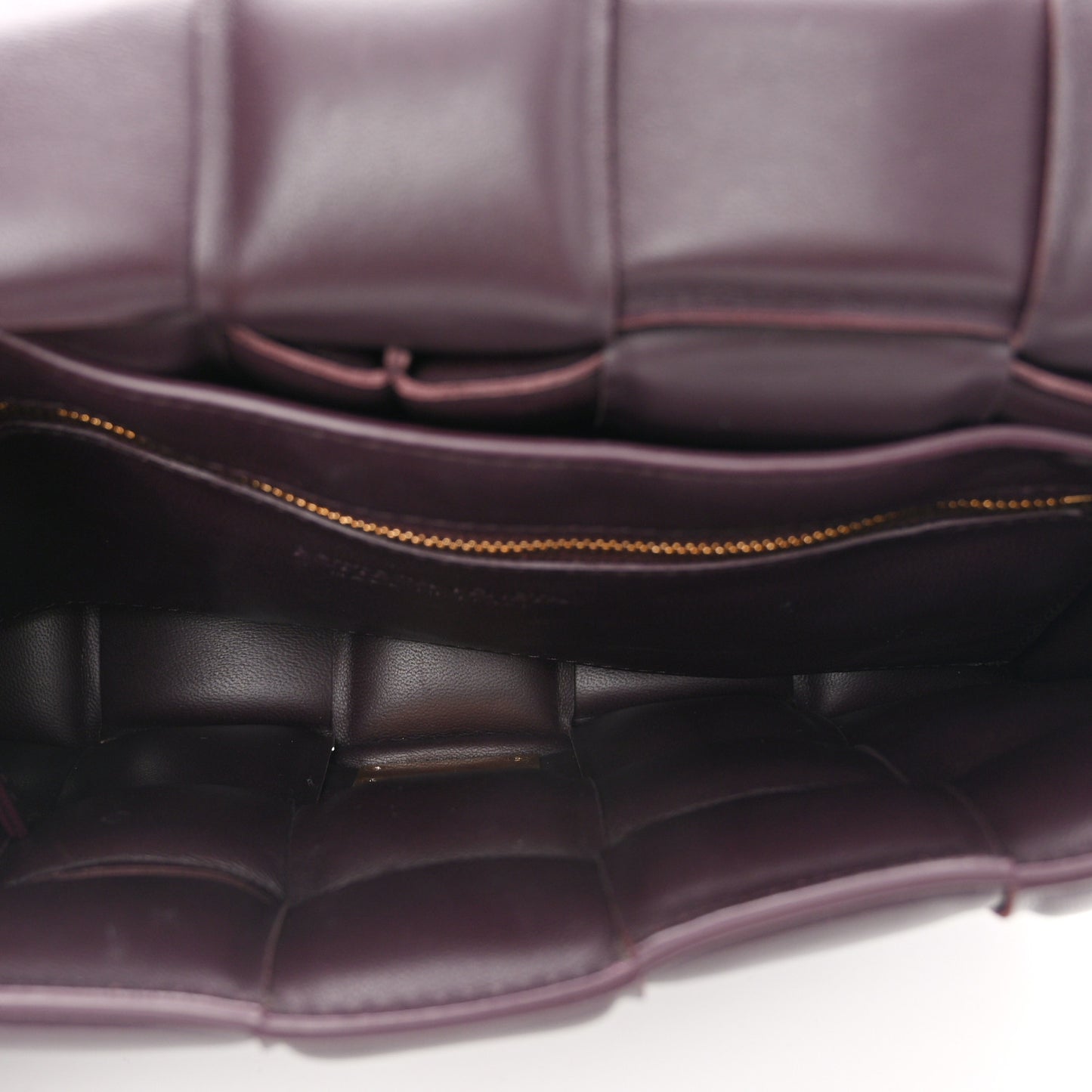 Nappa Maxi Intreccio Padded Cassette Crossbody Bag Grape