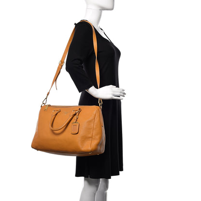 Prada Vitello Daino Top Handle Zip Tote Ocra 2 of 12