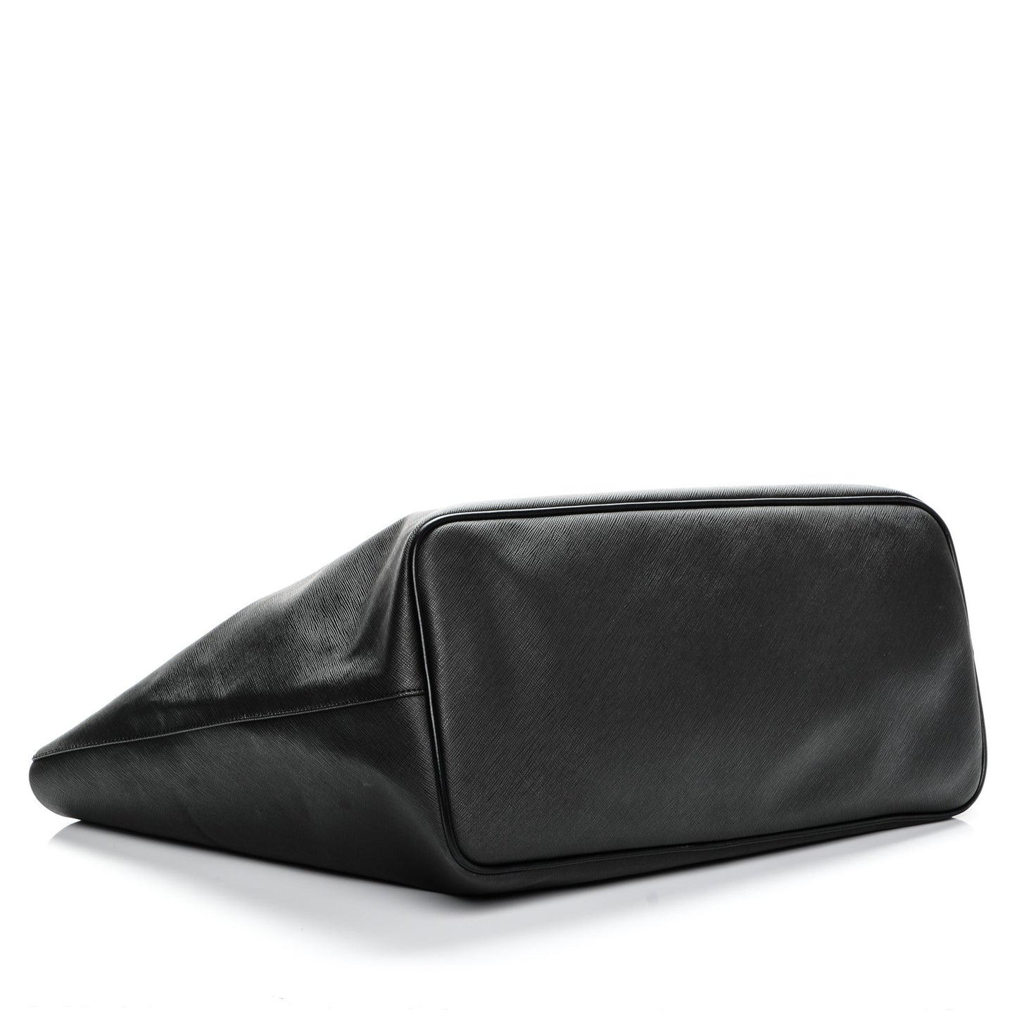 Textured Coated Canvas Print Large Antigona Tote Black