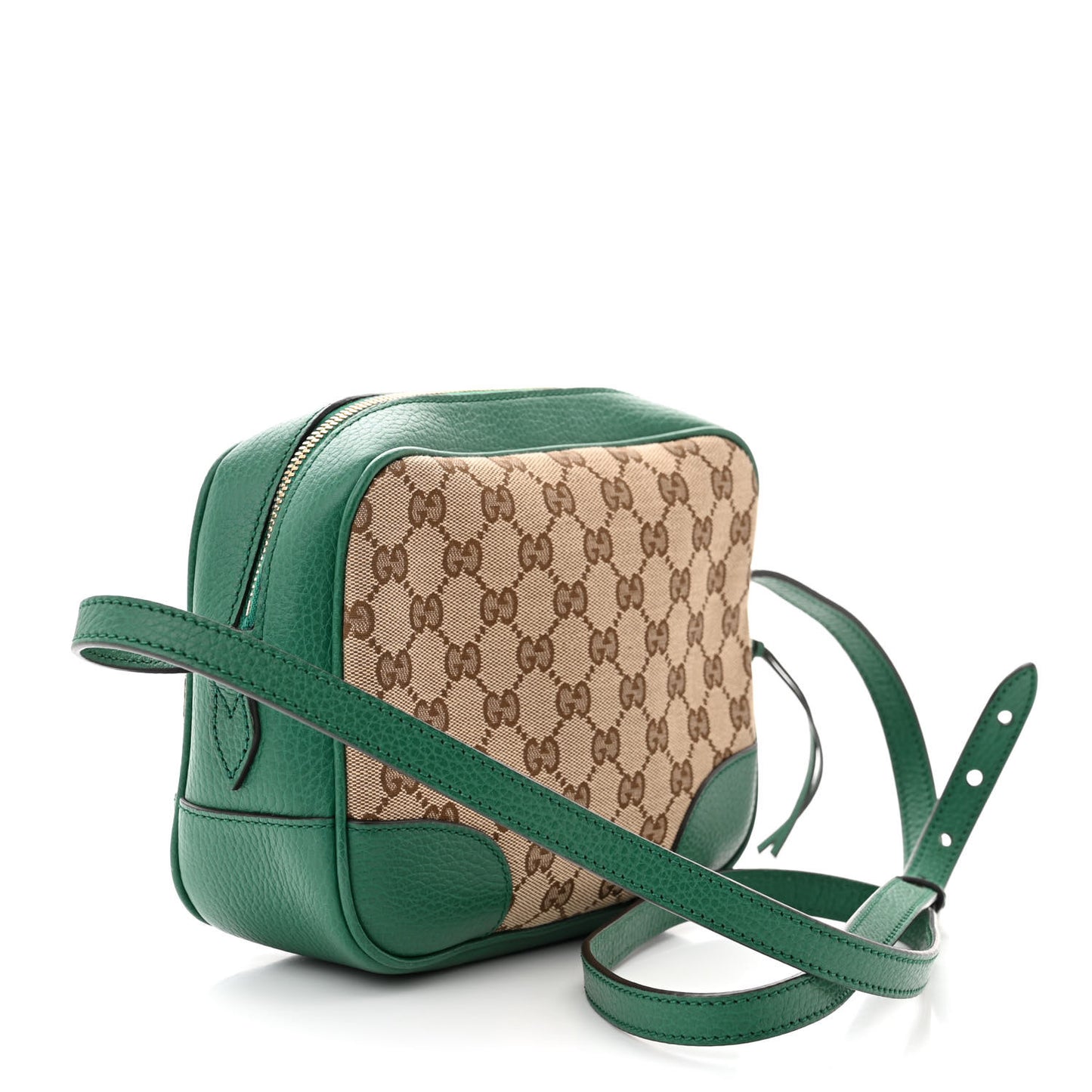 Monogram Dollar Calfskin Mini Bree Messenger Bag Beige Ebony Emerald