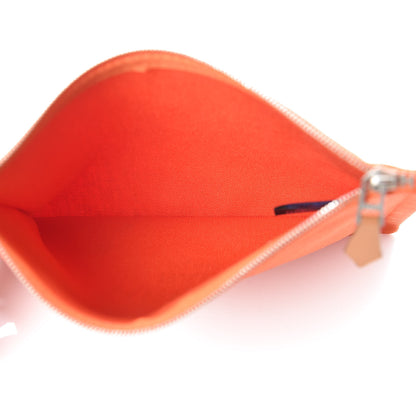 Hermes Toile Flat Yachting Pouch PM Orange 5 of 6