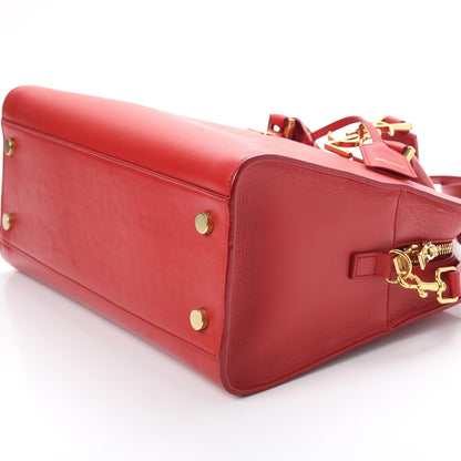 Saint Laurent Calfskin Small Monogram Cabas Lipstick Red 9 of 12