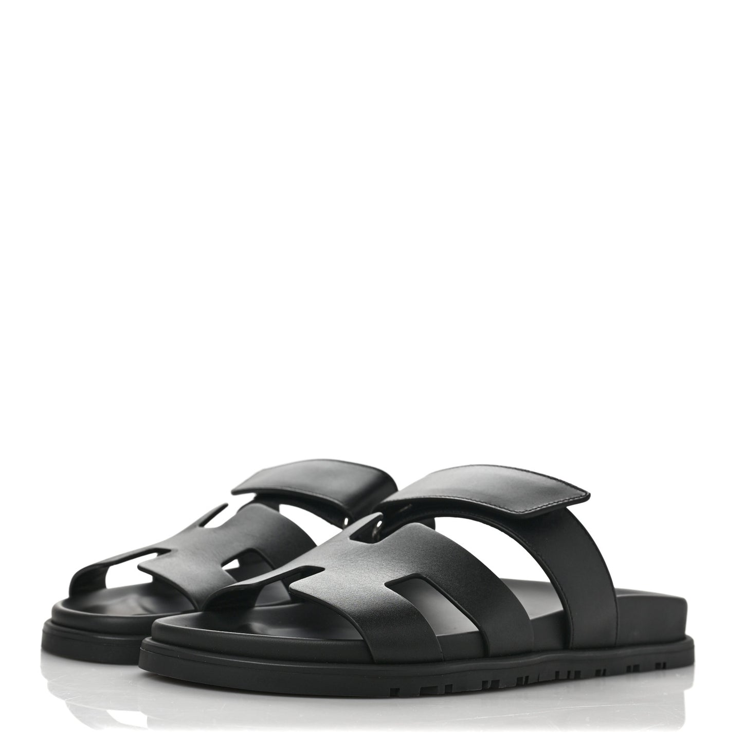 Calfskin Womens Chypre Sandals 37.5 Black