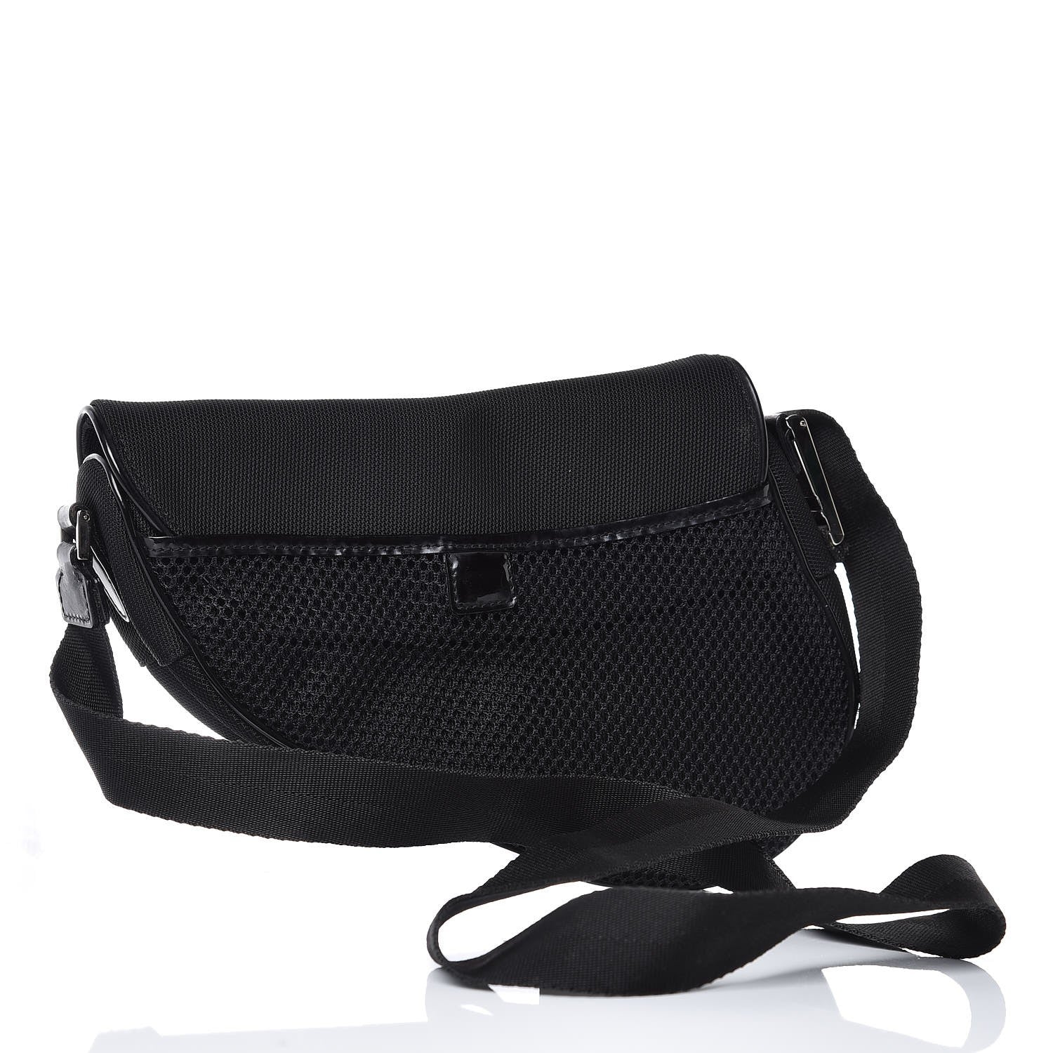 Christian Dior Canvas Mesh Sport Saddle Bag Black 3 of 7