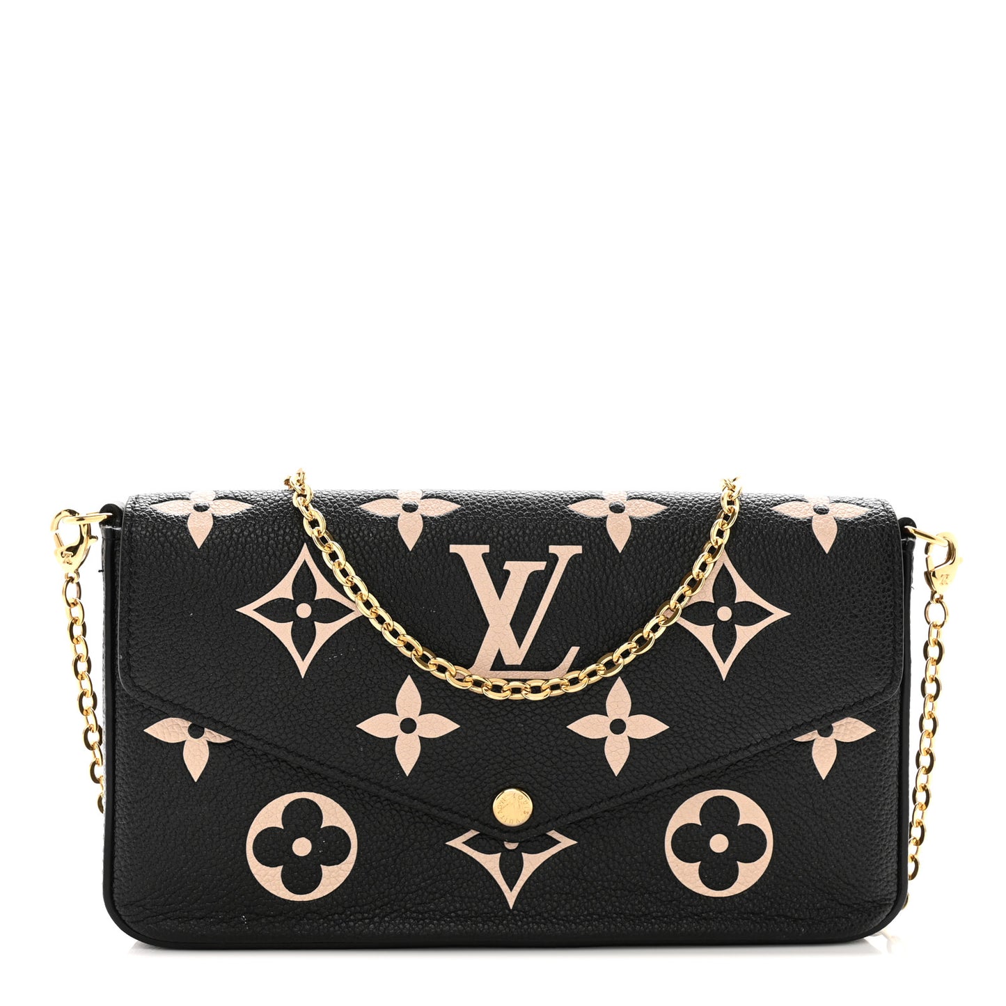 LOUIS VUITTON Empreinte Monogram Giant Felicie Pochette Black Beige