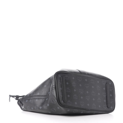 MCM Visetos Medium Liz Reversible Shopper Tote Black 4 of 14