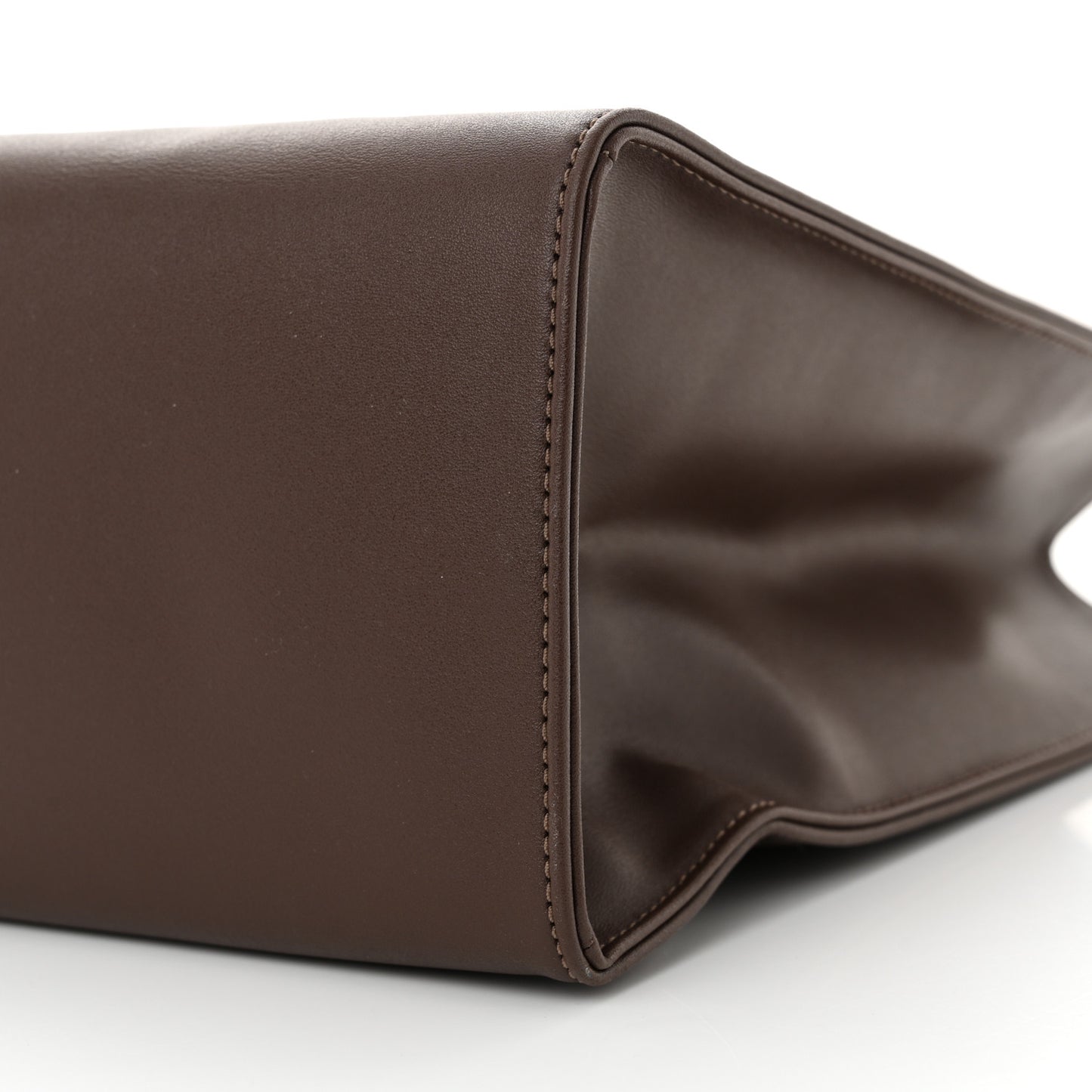 Vegan Leather Medium Shopping Bag Chocolate