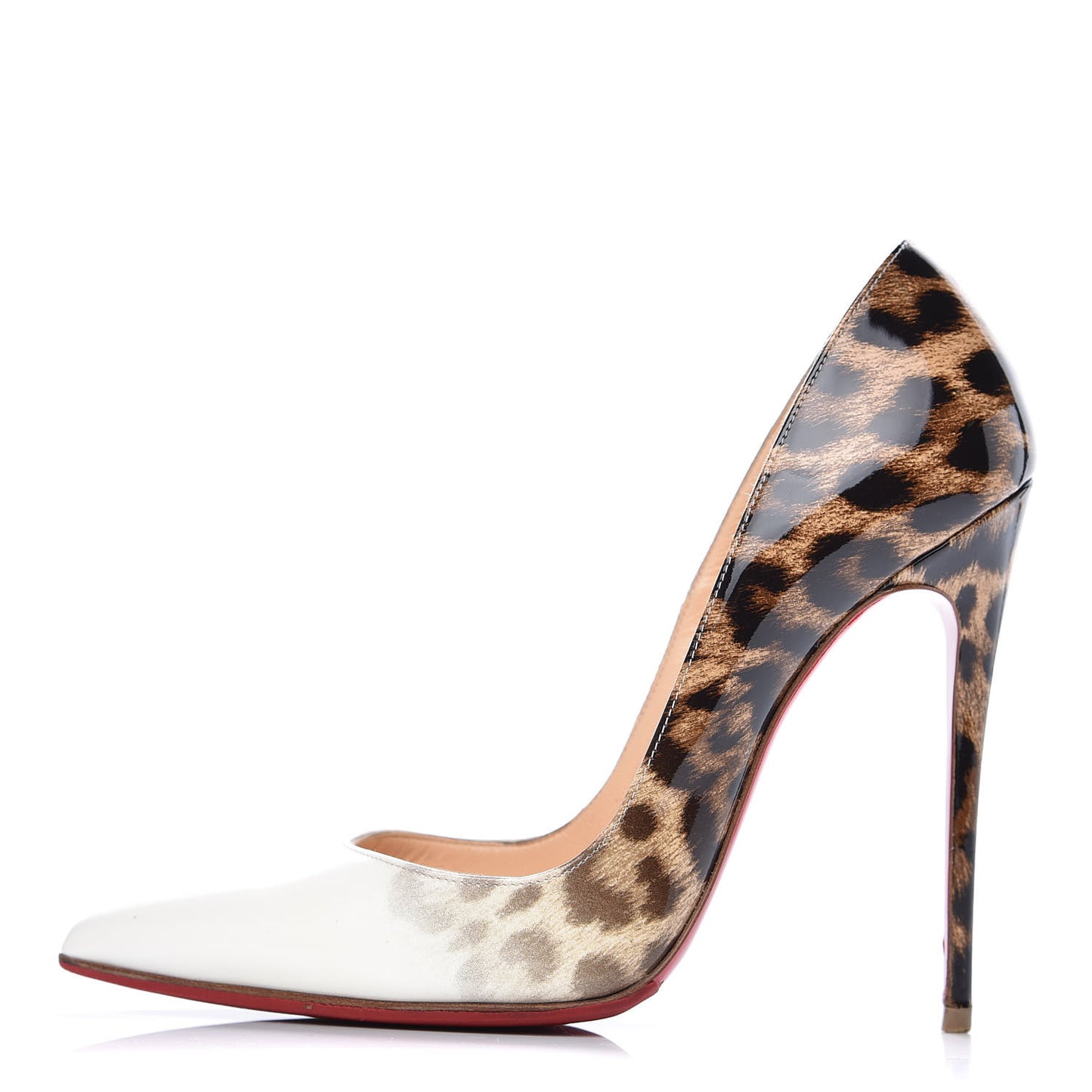 Patent Degrade Leopard So Kate 120 Pumps 38 White Leopard