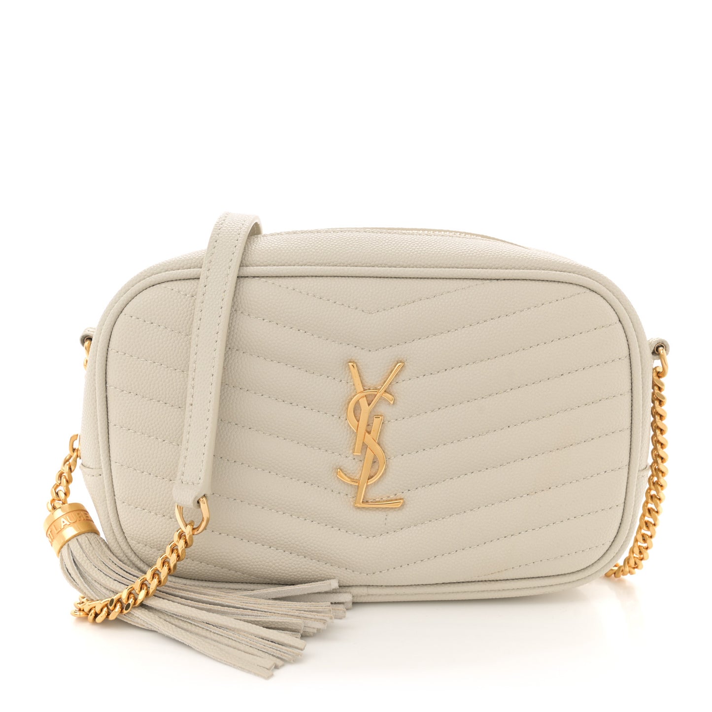 Grain De Poudre Matelasse Monogram Mini Lou Camera Bag Crema Soft