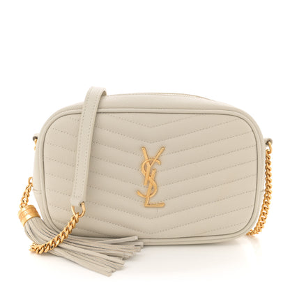 Saint Laurent Grain De Poudre Matelasse Monogram Mini Lou Camera Bag Crema Soft 1 of 12