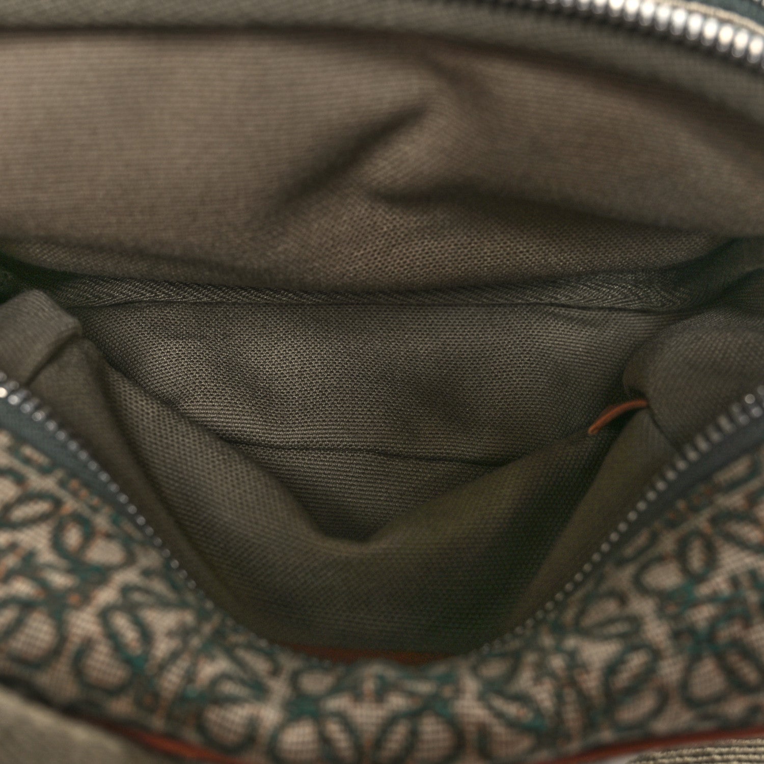 Loewe Jacquard Anagram Calfskin Mini Camera Bag Khaki Green Tan 5 of 10