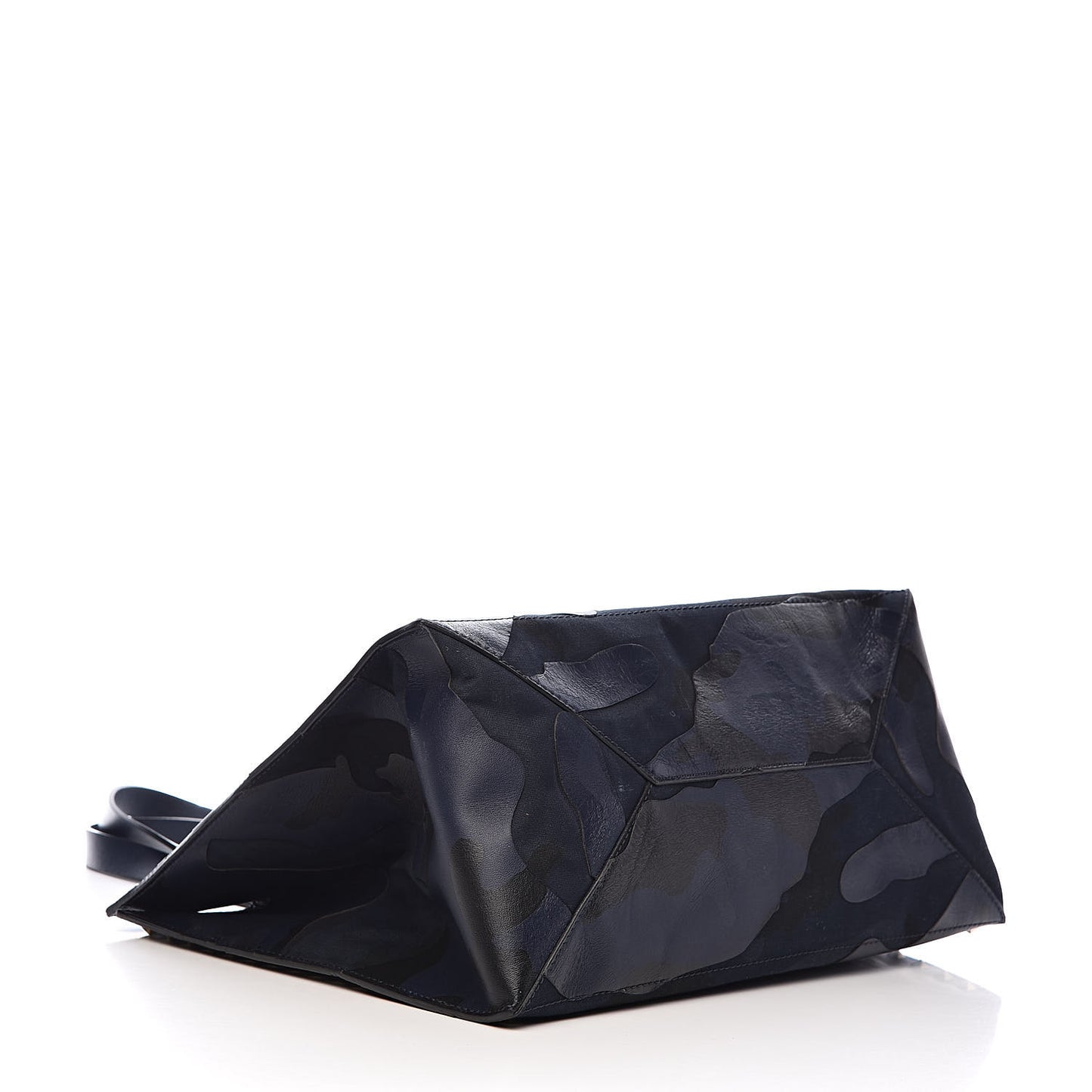 Nappa Canvas Camo Medium Rockstud Soft Tote Navy Blue