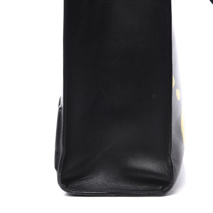 Gucci Calfskin GucciGhost Real Medium XL Tote Black Yellow 12 of 13