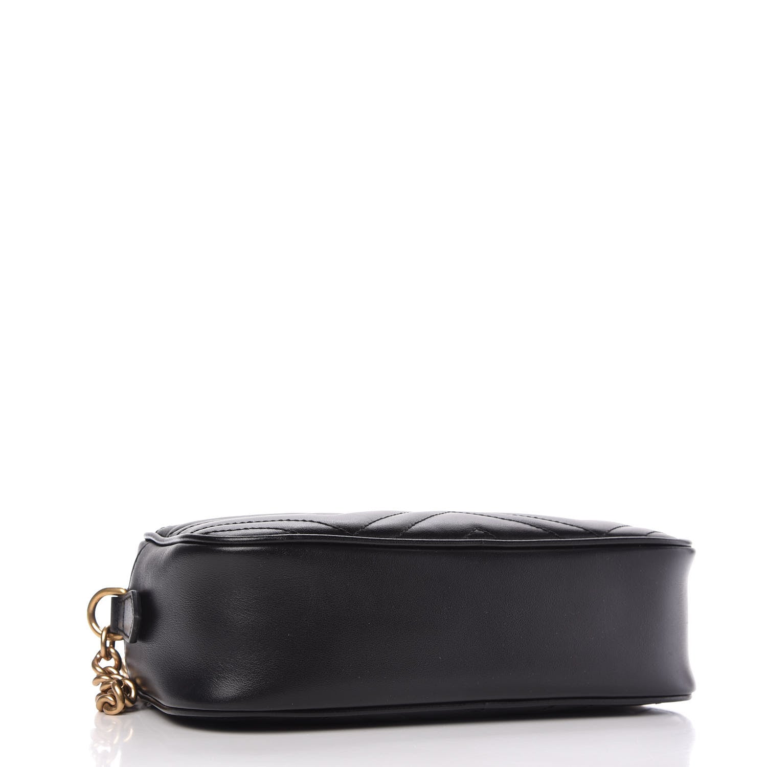 Gucci Calfskin Matelasse Small GG Marmont Chain Shoulder Bag Black 4 of 10