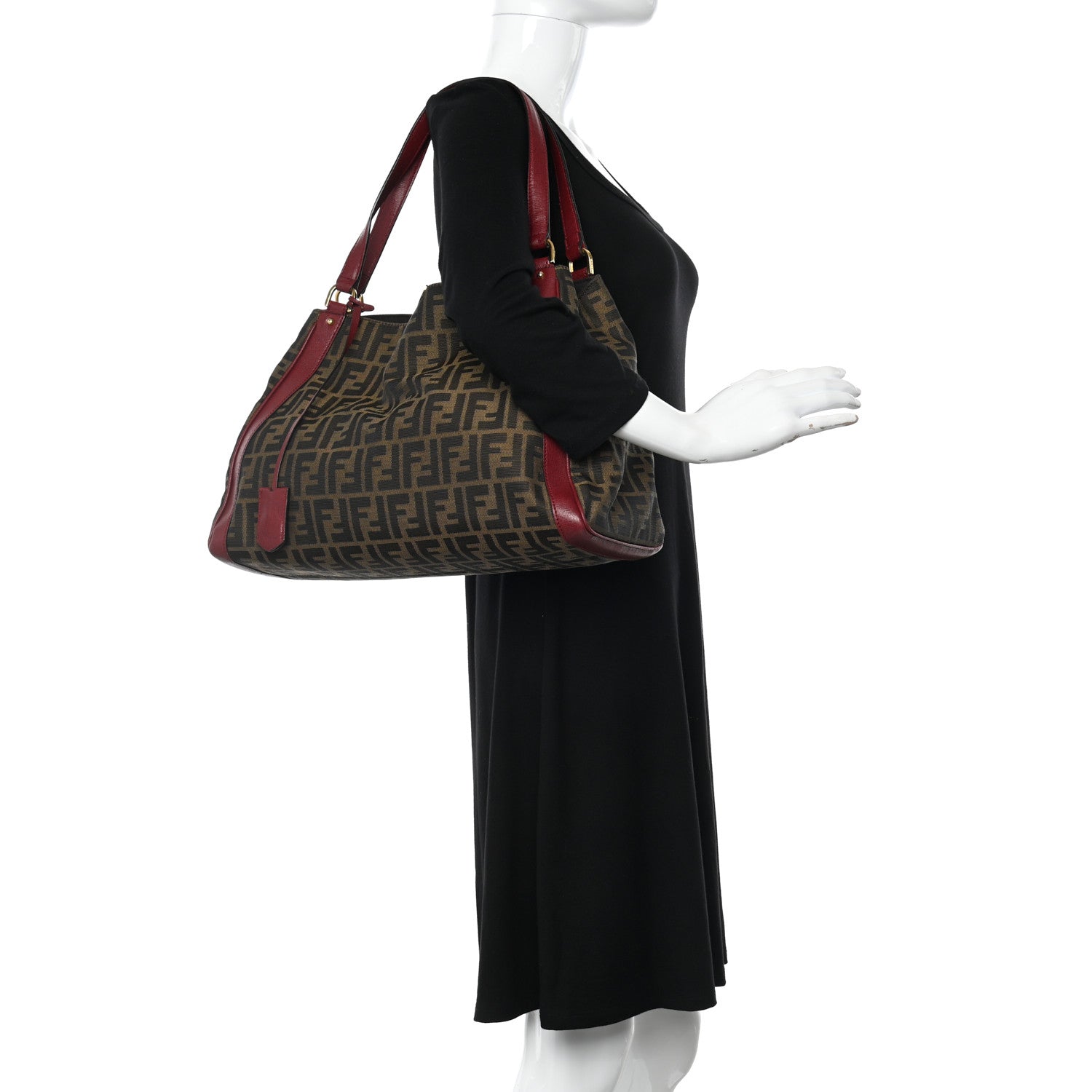 Fendi Zucca Tote Tobacco Red 2 of 16
