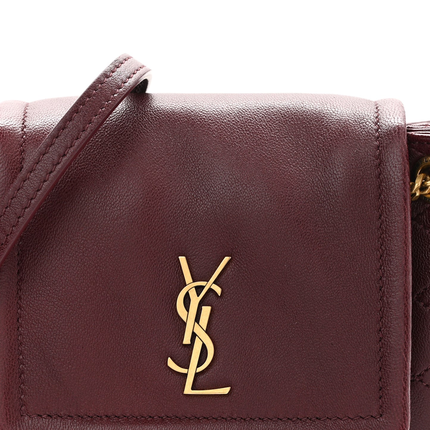 Lambskin Quilted Monogram Mini Nolita Rouge Cabernet