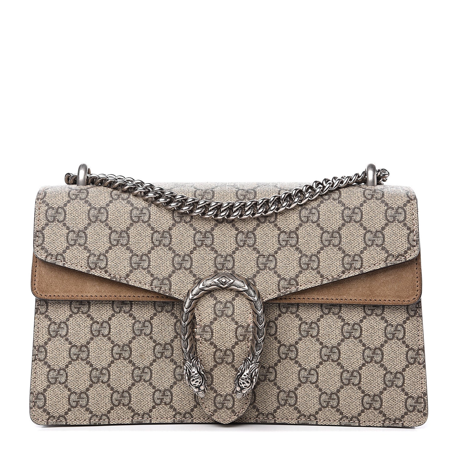 GG Supreme Monogram Small Dionysus Shoulder Bag Taupe