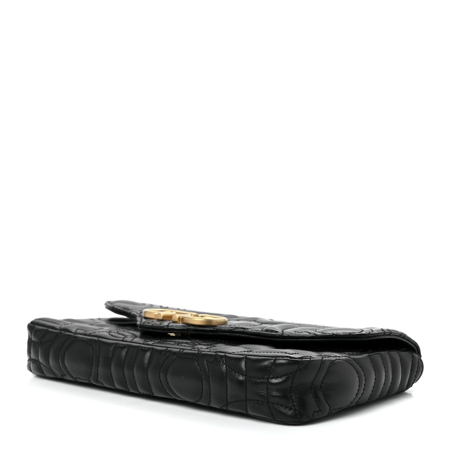 Calfskin Quilted Gancini Mini Bag Black