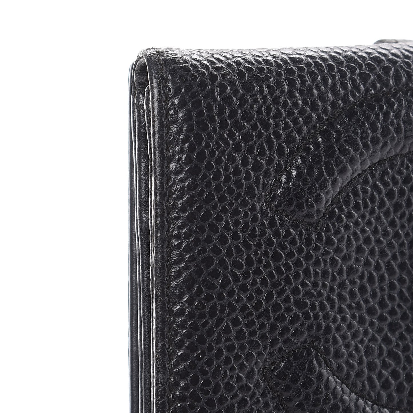 Caviar Timeless CC Compact Wallet Black