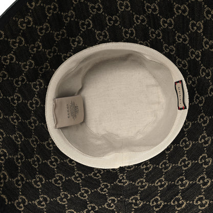 Gucci Monogram Wide Brim Hat M Black 7 of 9