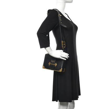 Prada City Calf Saffiano Cahier Bag Black 2 of 9