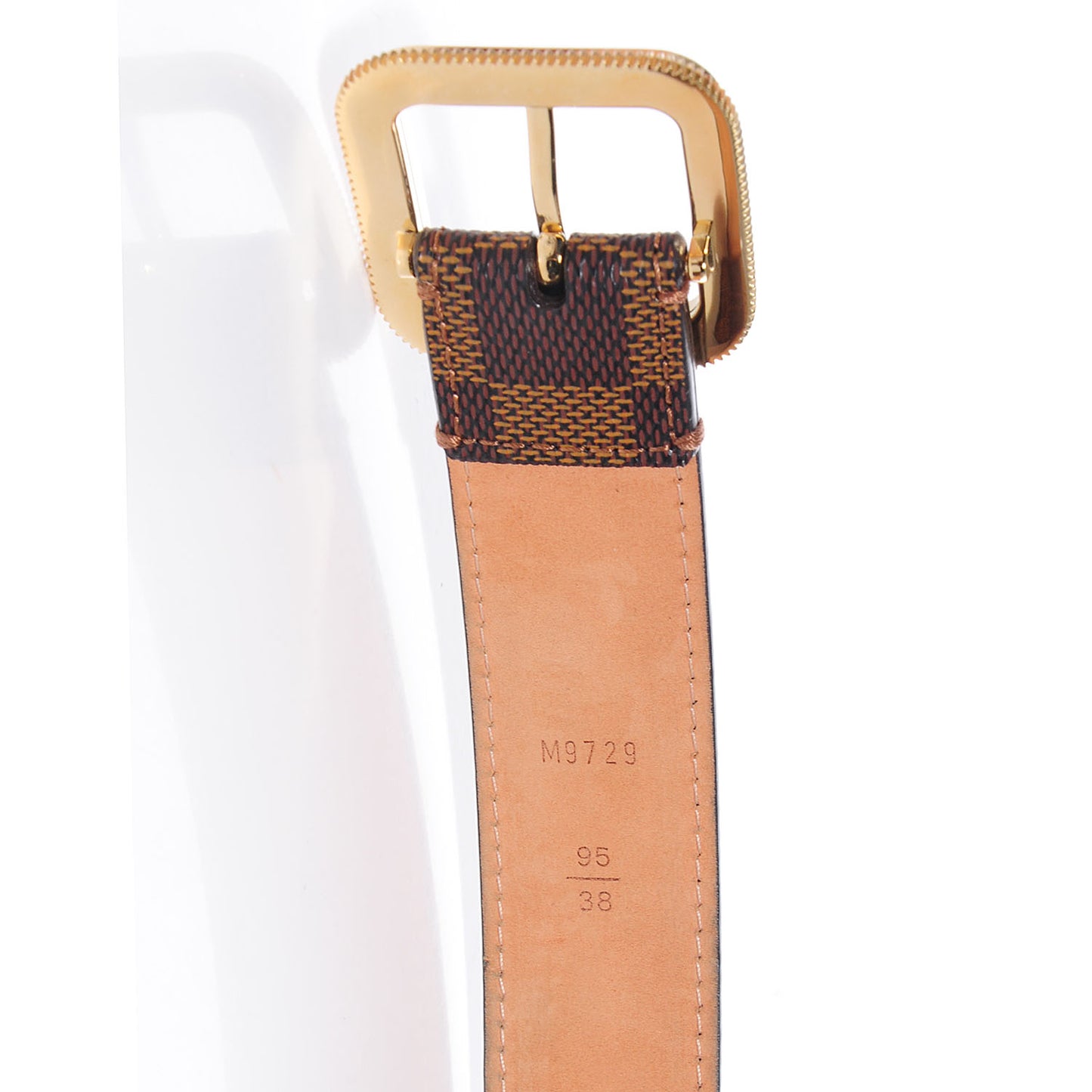 Damier Ebene Tresor Belt 95 38